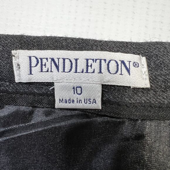 Vtg Pendleton Long Skirt Size 10 100% Virgin Wool Front Pleats Made In USA - Picture 6 of 9